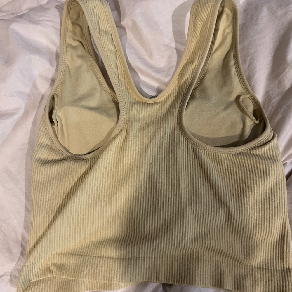 Yellow Ribbed Tank Top - Picture 2 of 2